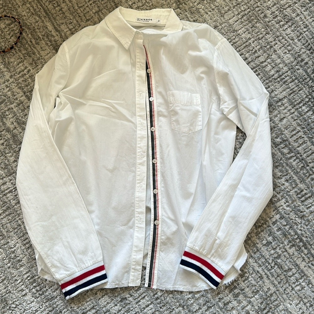 Stateside white crips button down